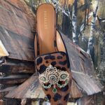 Shop cleopatra leopard print pointed toe flats mule