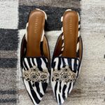 Cleopatra Zebra Print Shoes animal print mules