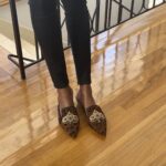 shop leopard print flats mules from Folklust shoes